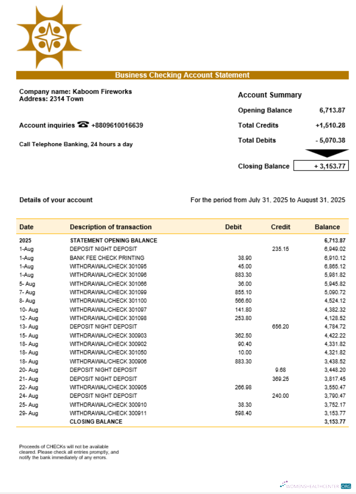 Download Bangladesh Sonali company statement Word and PDF format Photoshop template